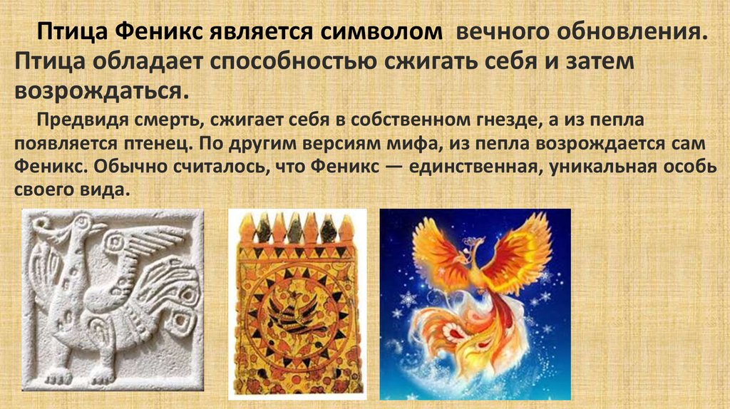 Талисман птица феникс, значение амулета - оберега