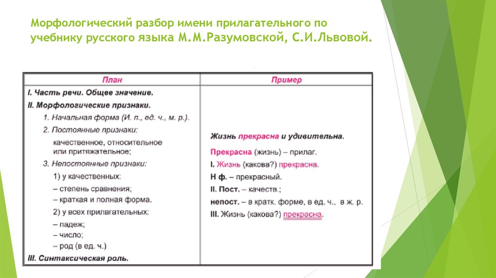 Морфологический разбор глагола: памятка + 10 примеров