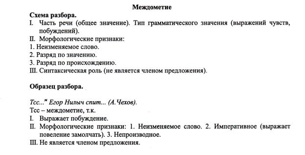 Морфологический разбор существительного, прилагательного, глагола, числительного, местоимения 6 класс ладыженская