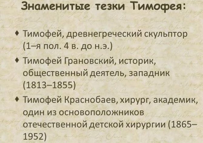 Имя для мальчика тимофей: значение, характер и судьба