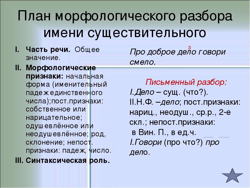 Морфологический разбор деепричастия. образцы и примеры