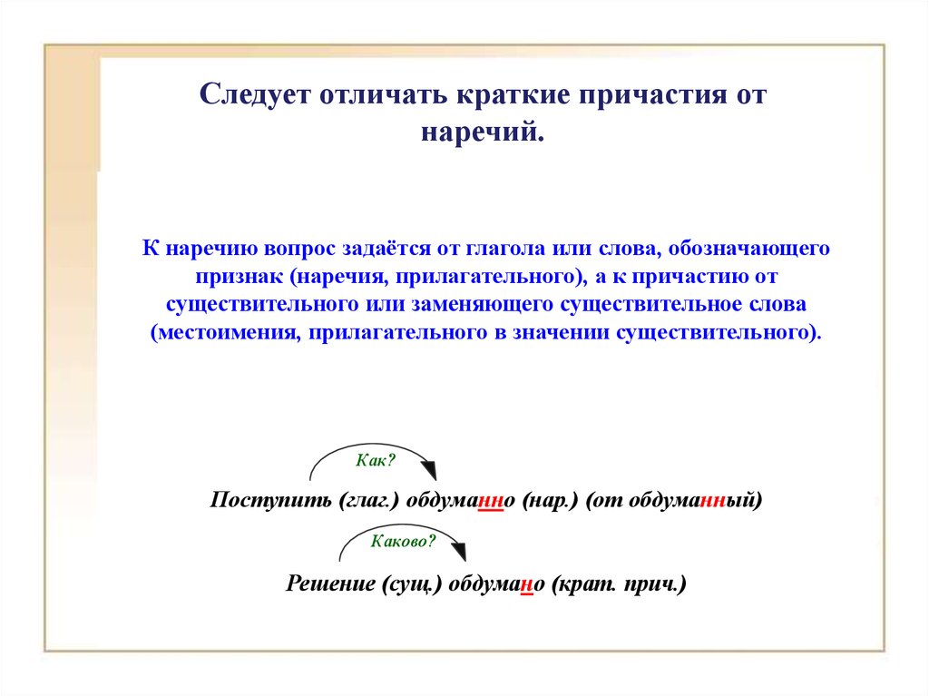 Морфологический разбор глагола - образец, примеры