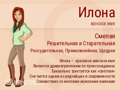 Значение имени илона: происхождение и история. что ждёт девочку по имени илона в жизни: характер, семейные отношения и судьба - автор екатерина данилова