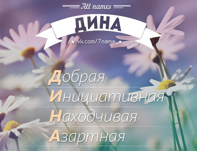 Происхождение, характеристика и значение имени дина